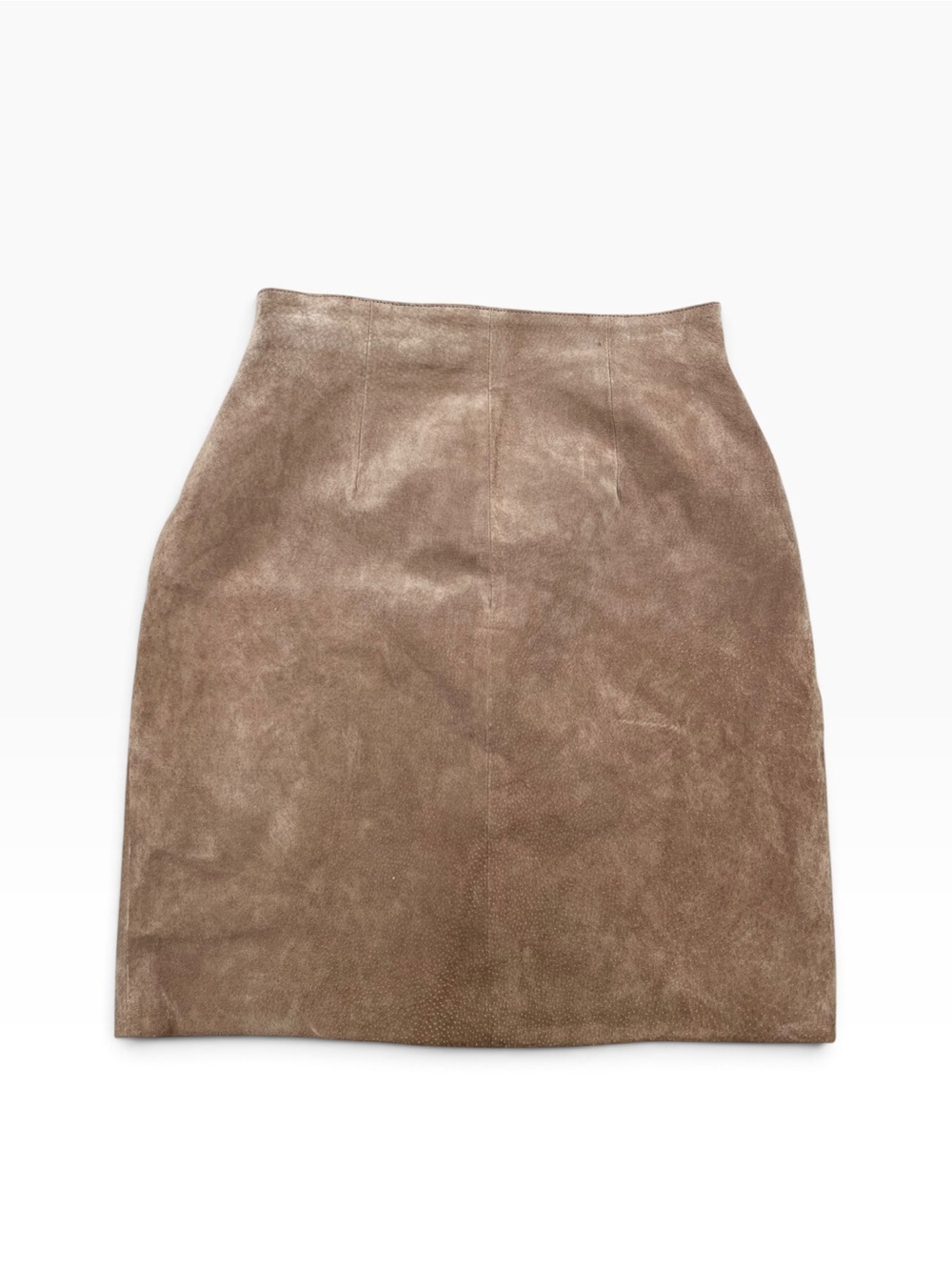 Vintage Capezio Taupe Suede Pencil Skirt